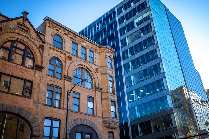 Buildings in the Downtown City Center of Allentown, Pennsylvania