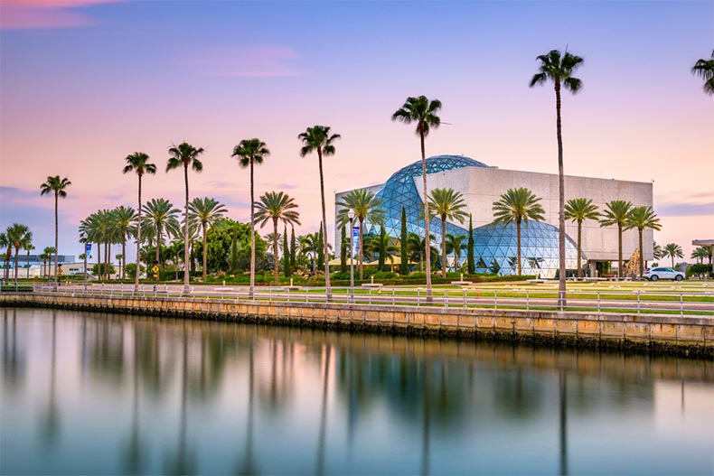 Exterior view of the Salvador Dali Museum in St. Petersburg, Florida