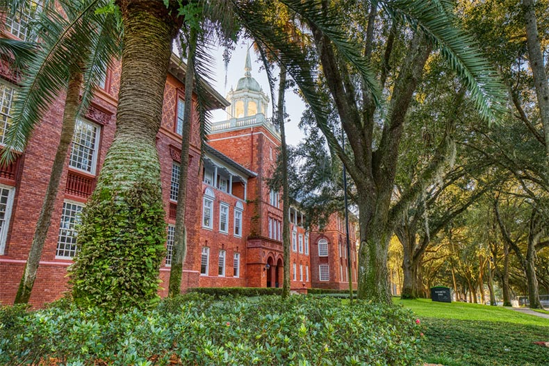 Elizabeth Hall on the campus of Stetson University in Deland, Florida