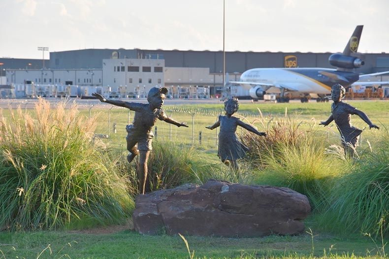Founders Observation Plaza at Dallas-Fort Worth International Airport in Texas