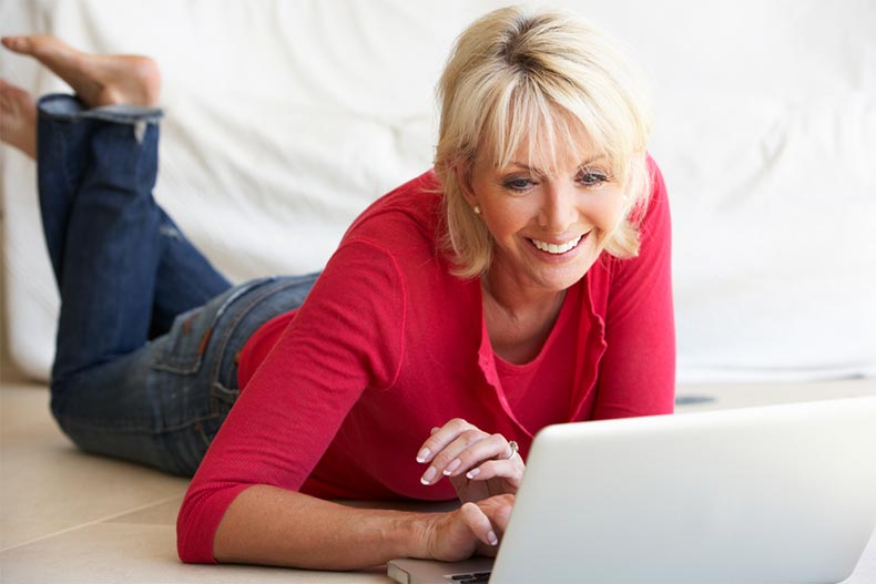 An active adult woman starting her own website to earn money off her retirement hobby