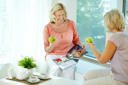 Healthy eating habits Swapping out donuts for an apple at breakfast would be a great healthy eating habit.