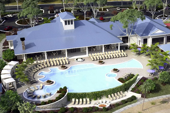 A rendering for the proposed clubhouse at Del Webb Wilmington.