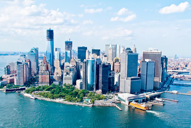 View of New York City from the water