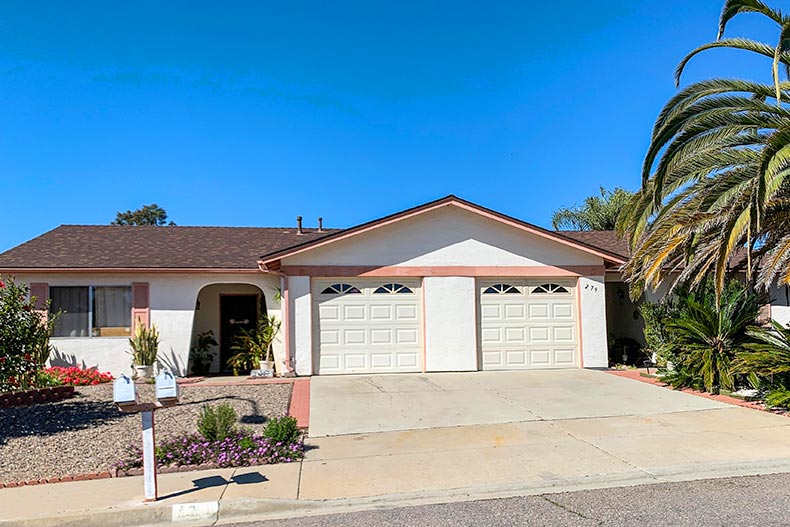Exterior view of a model home at Sea Cliff in Carlsbad, California