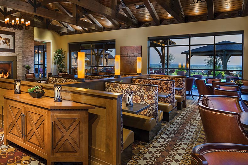 Interior view of the on-site restaurant at Robson Ranch - Texas in Denton, Texas