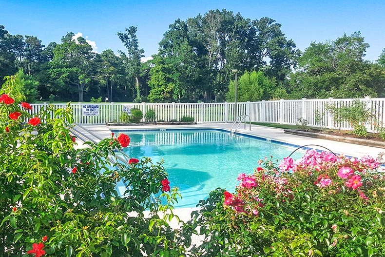 View of the outdoor pool at Covenant Towers in Myrtle Beach, South Carolina