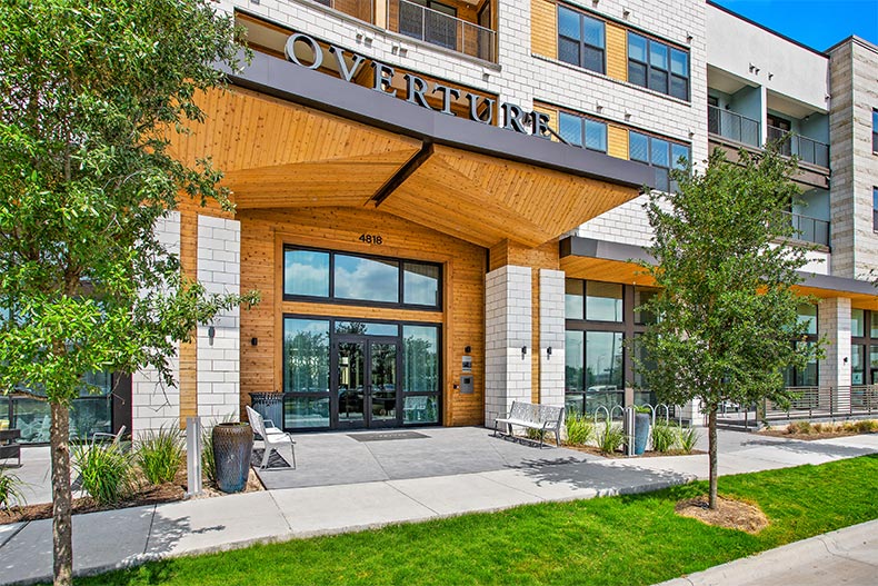 Exterior view of Overture Mueller in Austin, Texas