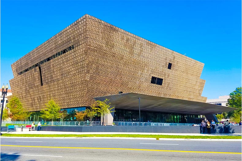Exterior of the National Museum of African American History and Culture