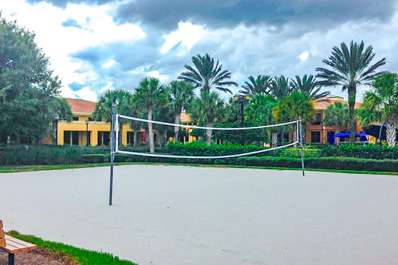 A sand volleyball court at Pelican Preserve in Fort Myers, Florida