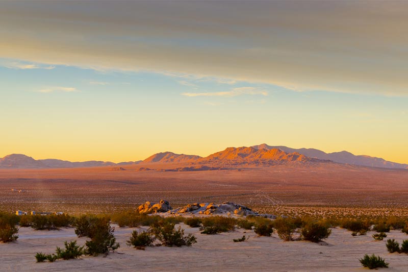 Painted Desert/Sunset at Camp Rock near Apple Valley, CA at sunset.