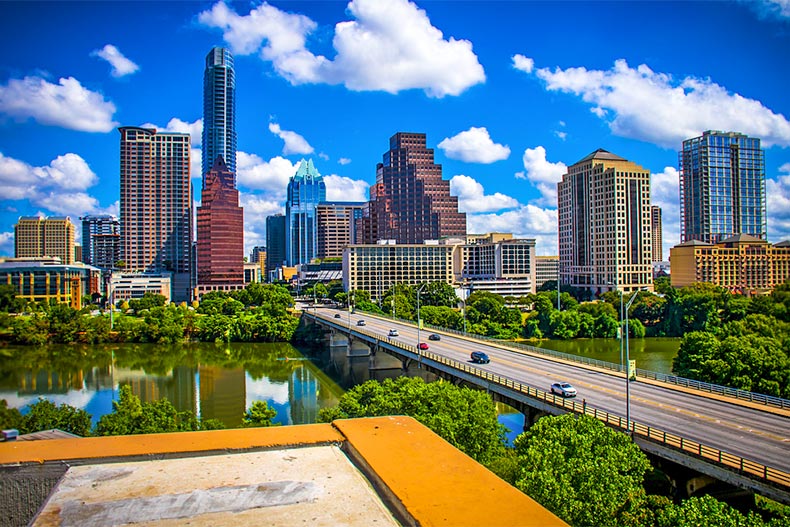Daytime view of the skyline in Austin, Texas