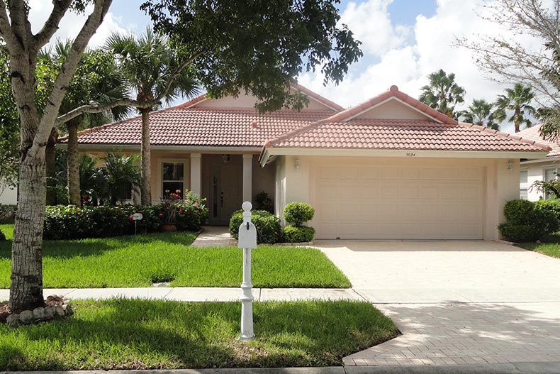 Exterior view of a house in Baywinds in West Palm Beach, Florida