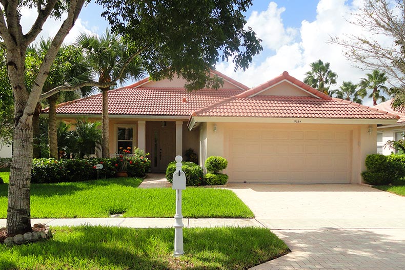 Exterior view of a home at Baywinds in West Palm Beach, Florida