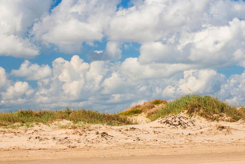 Boca Chica Beach in Brownsville, Texas on a sunny day