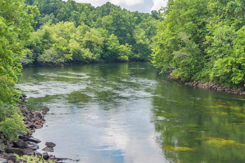 Chattahoochee River Bend at Buford Dam in Georgia