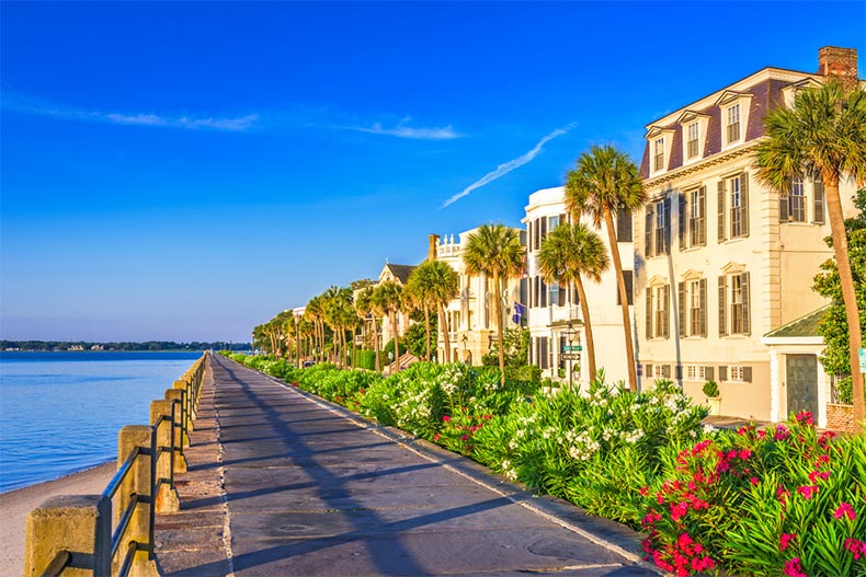 Historic homes on The Battery in Charleston, South Carolina