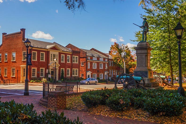 Historic Court Square in Charlottesville, Virginia