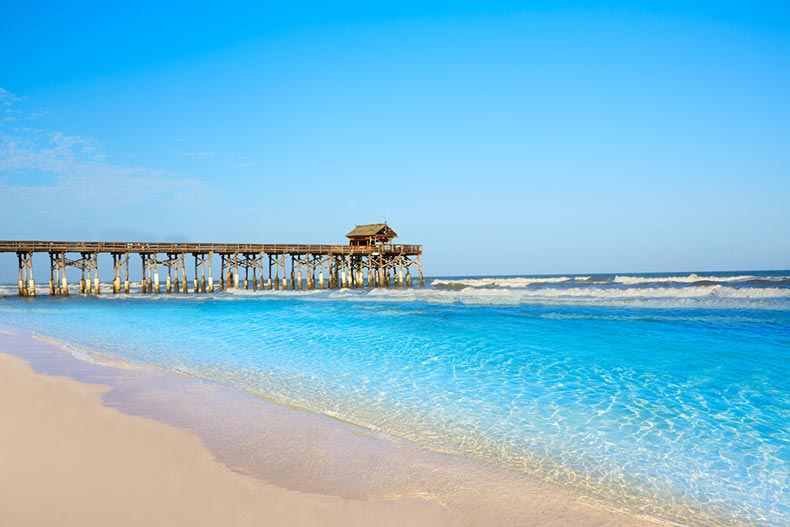 Cocoa Beach pier in Cape Canaveral near Orlando, Florida