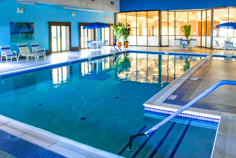 Indoor pool area in Concordia of Monroe, New Jersey