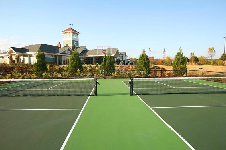 Tennis courts at Del Webb at Lake Oconee in Greensboro, Georgia