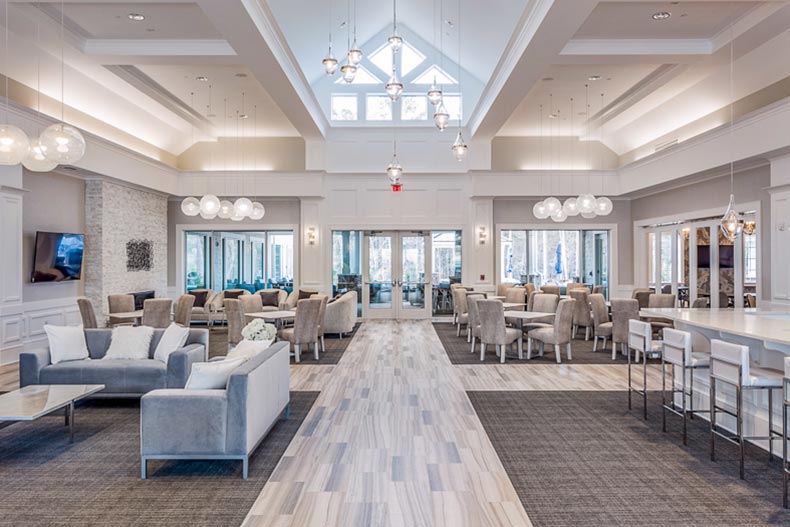Interior view of the clubhouse at Del Webb at Traditions in Wake Forest, North Carolina