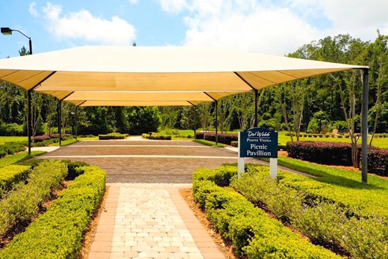 The picnic pavilion at Del Webb Ponte Vedra in Ponte Vedra, Florida