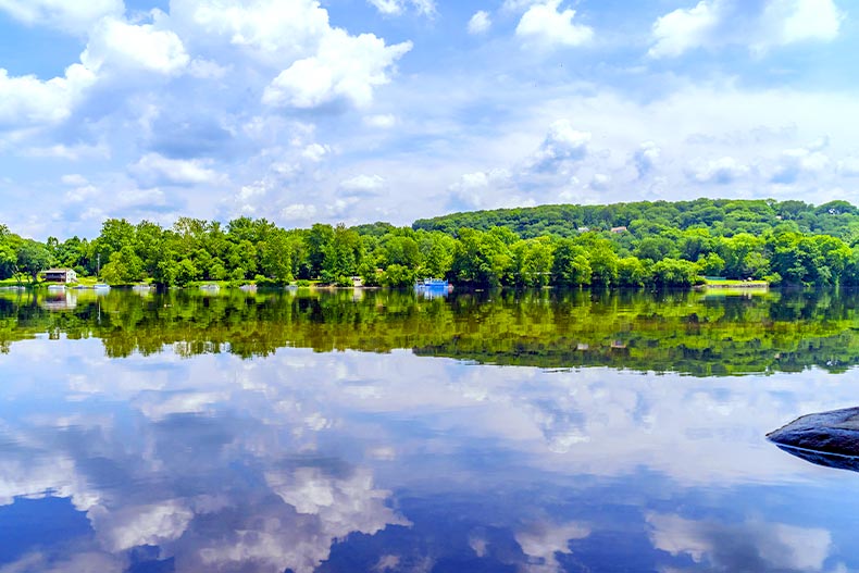 The Delaware River in New Hope, Pennsylvania