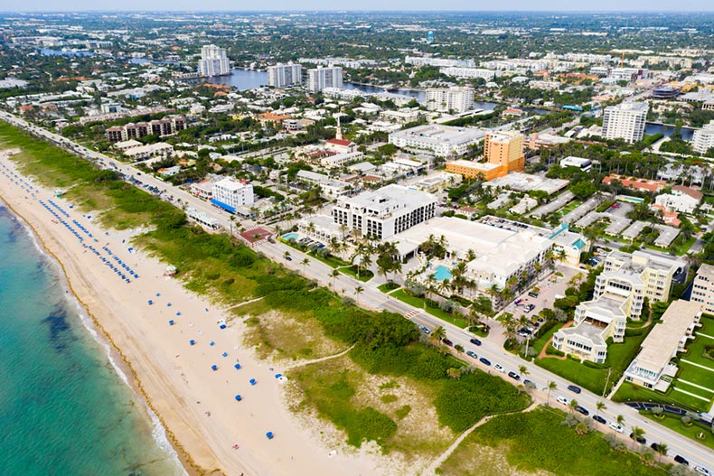 Aerial drone photo of Delray Beach, Florida