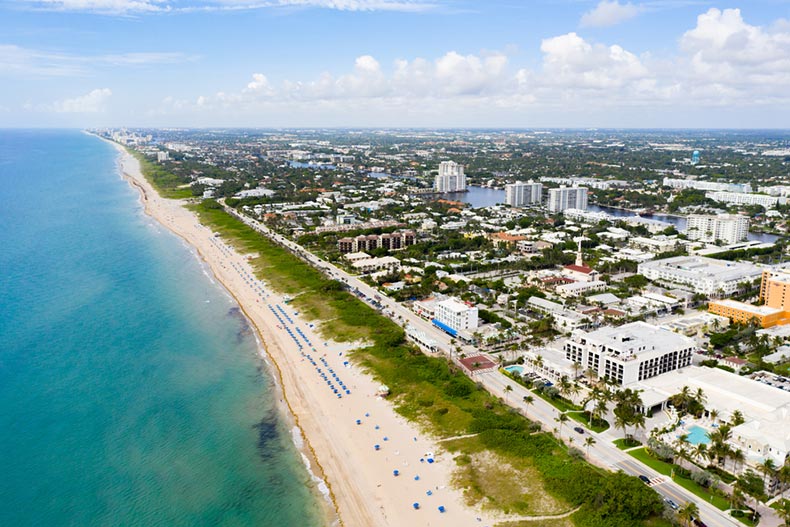 Aerial view of Delray Beach, Florida