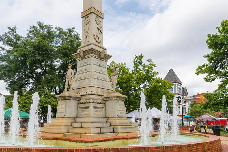The Soldiers and Sailors Monument in Easton, Pennsylvania