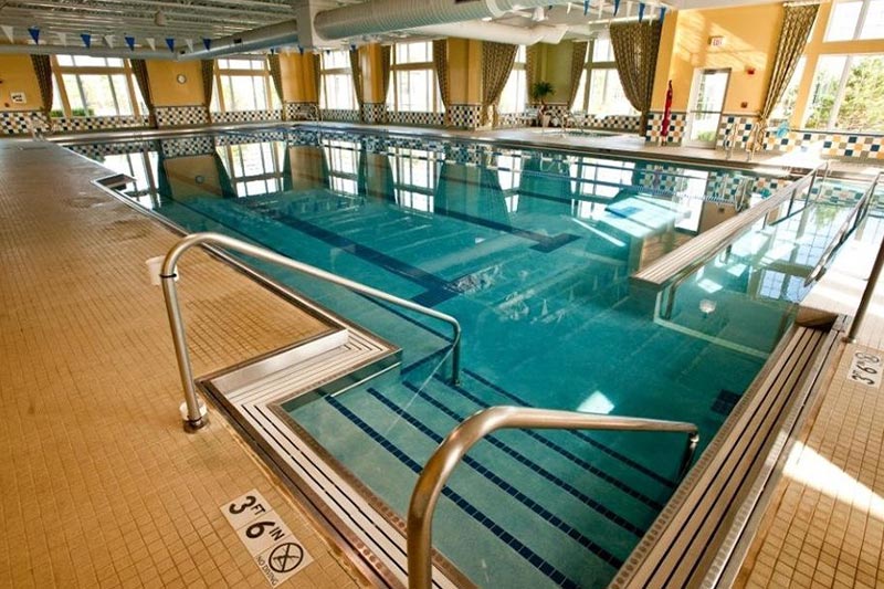 View of the indoor pool at Edgewater.