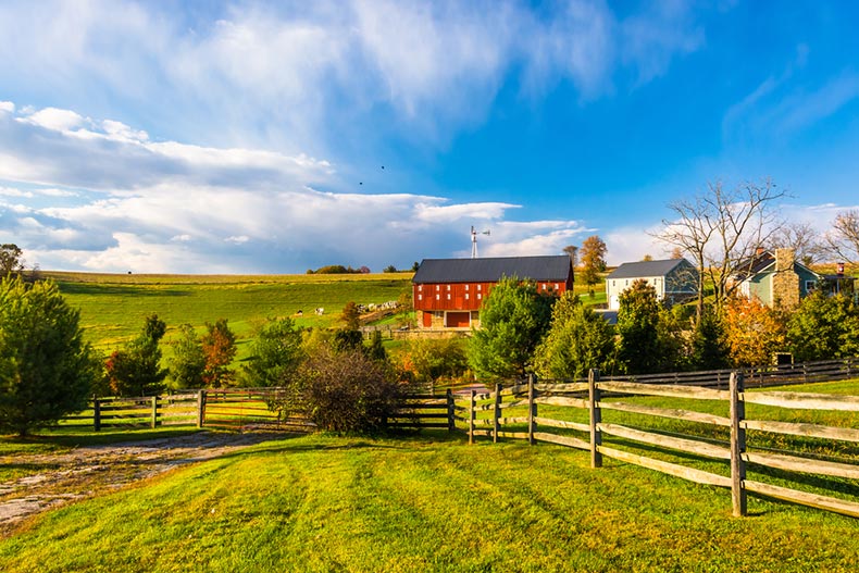A picturesque farm in rural York County, Pennsylvania