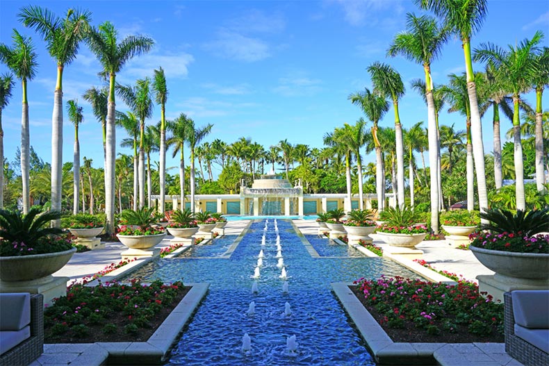 Exterior view of the Hyatt Regency Coconut Point Resort and Spa in Bonita Springs, Florida