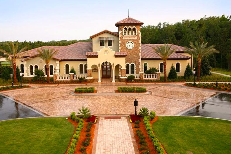 Exterior view of the clubhouse at Del Webb Ponte Vedra in Ponte Vedra, Florida