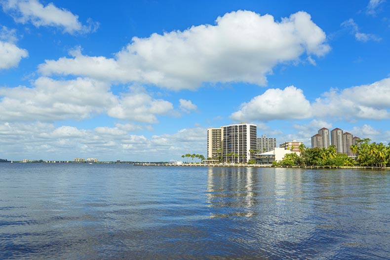 View across the water of Fort Myers, Florida