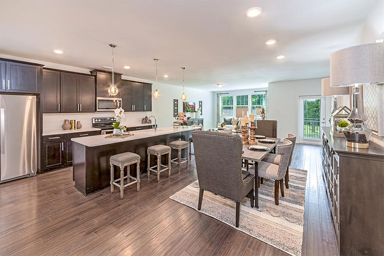 Interior view of a model home at Gatherings at Twin Creeks in Allen, Texas