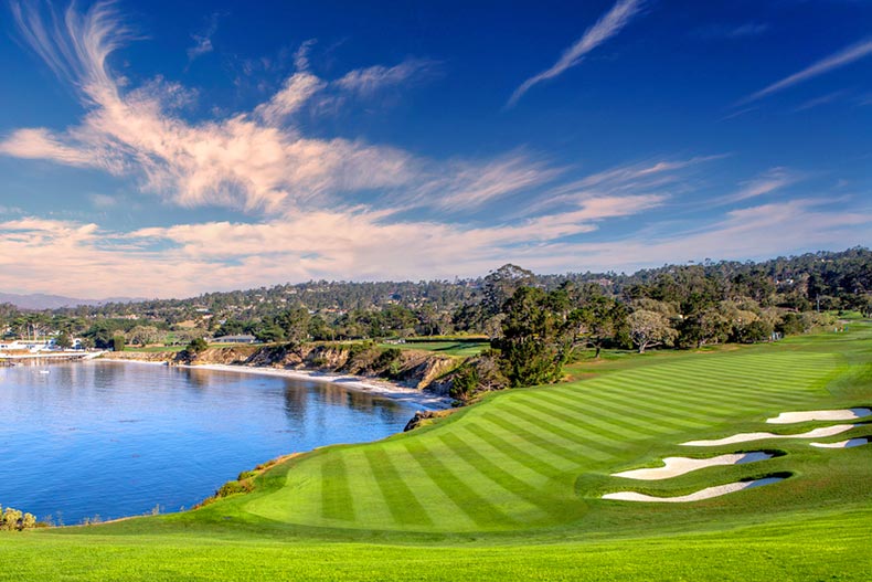 Pebble Beach golf course in Monterey, California