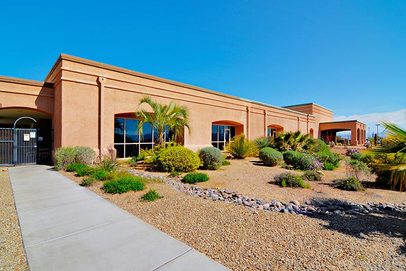 Exterior view of a community building in Green Valley, Arizona