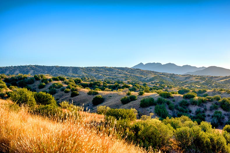 Picturesque landscape surrounding Mt. Wrightson near Green Valley, Arizona