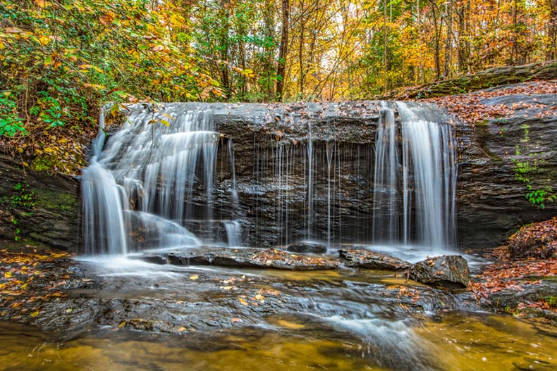Wildcat Falls near Table Rock State Park in Greenville, South Carolina