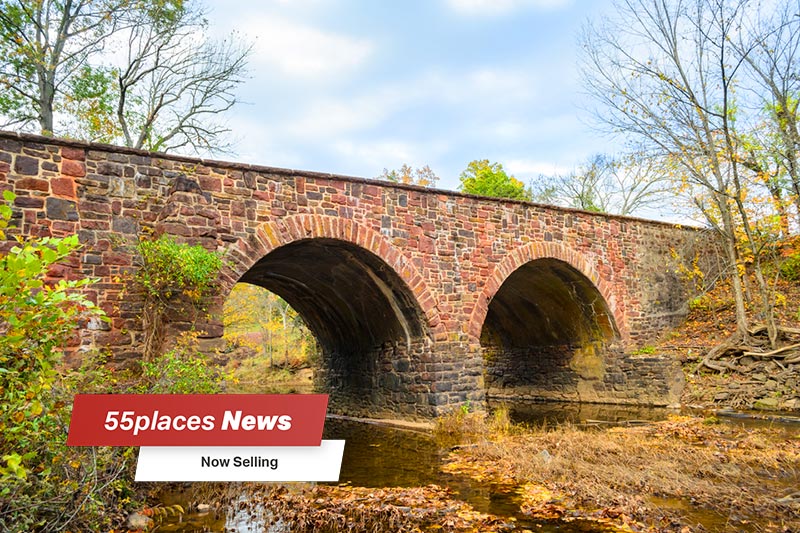 A brick bridge in Manassas National Battlefield Park in Virginia