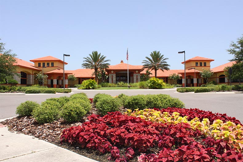 Colorful foliage on the grounds of Heritage Isle in Viera, Florida