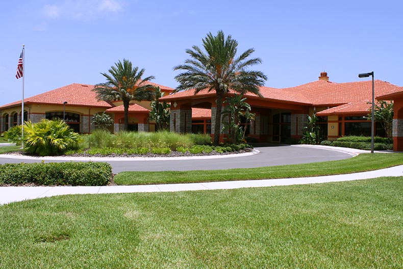 Exterior view of the Heritage Isle clubhouse in Viera, Florida