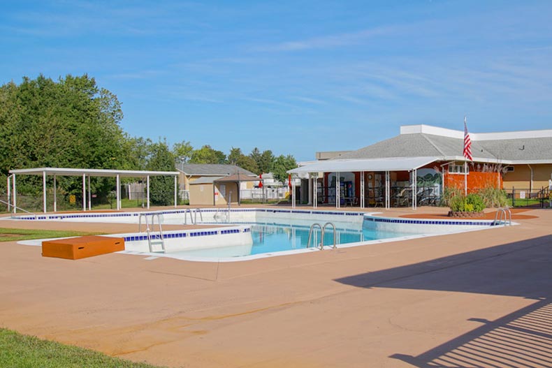 The outdoor pool at Holiday City at Berkeley in Toms River, New Jersey