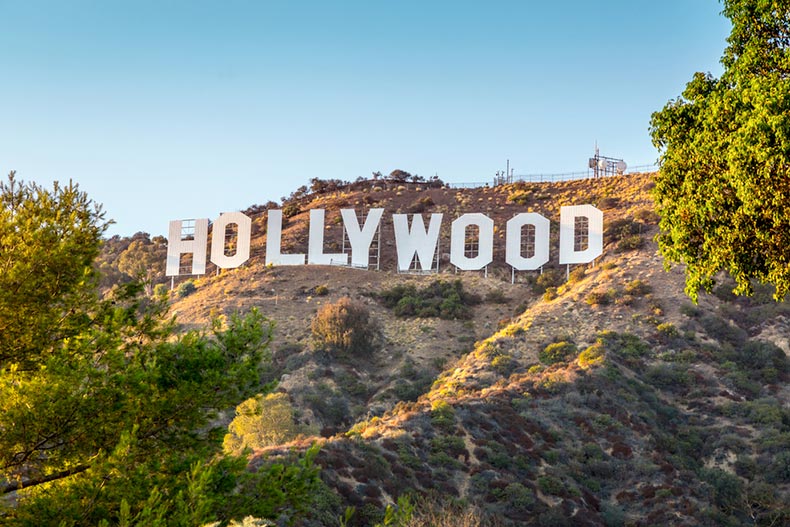 The Hollywood sign in Los Angeles, California