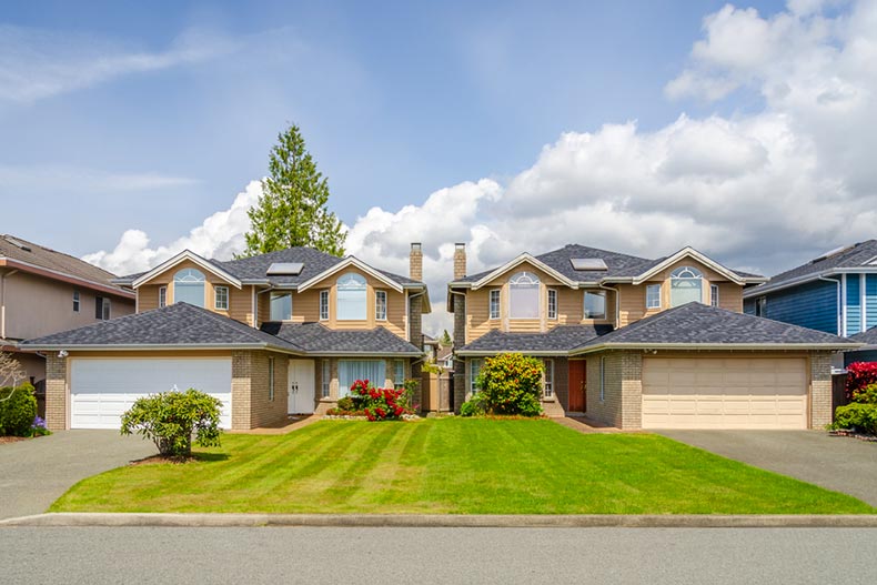 Houses in a suburb