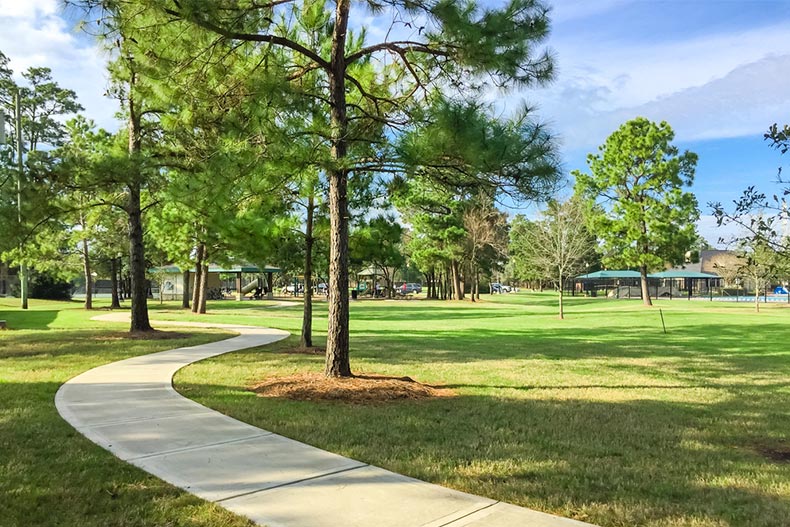 Picturesque trails and ample parkspace in Texas.