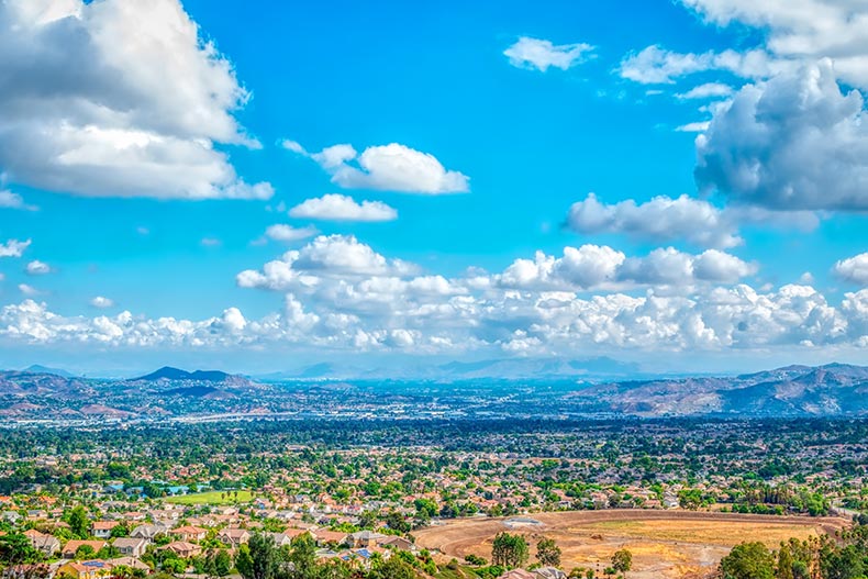 Aerial photo of the Inland Empire Area, California