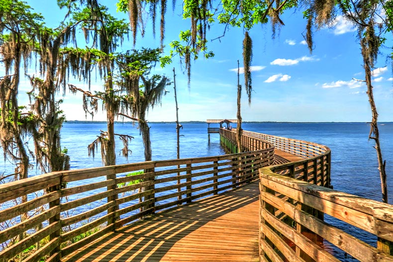 Photo of a pier on the Atlantic Ocean in Jacksonville, Florida